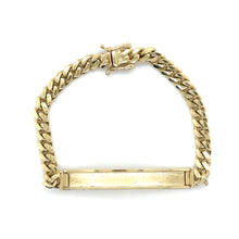 Load image into Gallery viewer, 14k Gold Cuban Pave ID Bracelet .