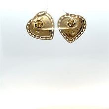Load image into Gallery viewer, 14k Gold Nugget Heart Earrings