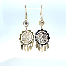 Load image into Gallery viewer, 14k Gold Our Lady of Guadalupe Earrings .