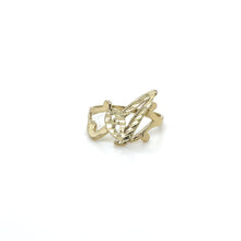 Load image into Gallery viewer, 10K Gold Cursive Initial Ring .
