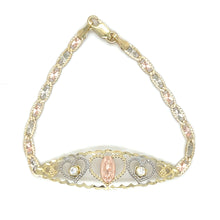 Load image into Gallery viewer, 10k Gold Our Lady of Guadalupe Heart Bracelet