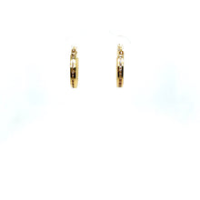 Load image into Gallery viewer, 10k Gold Clear Small Hoops .