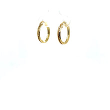 Load image into Gallery viewer, 10k Gold Clear Small Hoops .