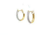 Load image into Gallery viewer, 14k Gold Oval Huggies .