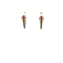 Load image into Gallery viewer, 14k Gold Snake Huggies .