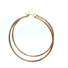 Load image into Gallery viewer, 14k Tri Gold Medium Size Hoops .