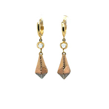 Load image into Gallery viewer, 14k Gold Cone Dangle Earrings .