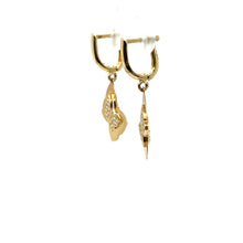 Load image into Gallery viewer, 14k Gold Butterfly Dangle Earrings .