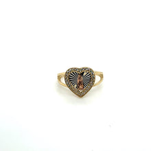 Load image into Gallery viewer, 14k Gold Our Lady of Guadalupe Heart Ring .