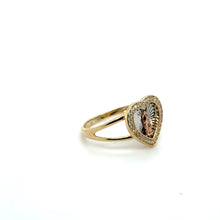 Load image into Gallery viewer, 14k Gold Our Lady of Guadalupe Heart Ring .