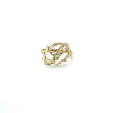 Load image into Gallery viewer, 14k Gold Cursive Initial Ring .