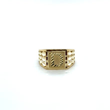 Load image into Gallery viewer, 10k Gold Mens Initial Ring .