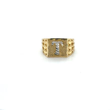 Load image into Gallery viewer, 10k Gold Mens Initial Ring .