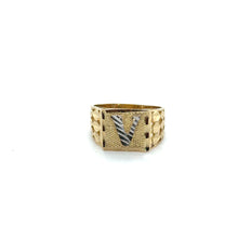 Load image into Gallery viewer, 10k Gold Mens Initial Ring .