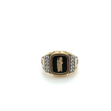 Load image into Gallery viewer, 10k Gold Saint Jude Horseshoe Mens Ring .