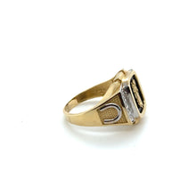 Load image into Gallery viewer, 10k Gold Saint Jude Horseshoe Mens Ring .