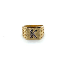 Load image into Gallery viewer, 10k Gold Mens Initial Ring .
