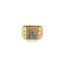 Load image into Gallery viewer, 10k Gold Mens Initial Ring .