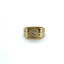 Load image into Gallery viewer, 10k Gold Mens Initial Ring .