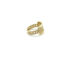 Load image into Gallery viewer, 10k Gold Square Engravable Cuban Ring .
