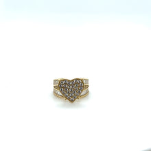 Load image into Gallery viewer, 14k Gold Heart Thick Ring .