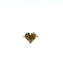 Load image into Gallery viewer, 14k Gold Heart Nugget Ring .
