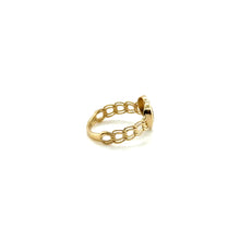 Load image into Gallery viewer, 14k Gold Plain Heart Chino Link Ring .