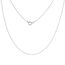 Load image into Gallery viewer, Sterling Silver Thin Pallini Bead Ball Chain Necklaces &amp; Bracelets 1.2mm Nickel Free Italy
