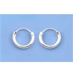 Load image into Gallery viewer, Sterling Silver Continuous Hoop Earrings 1.5 mm